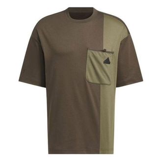 adidas City Escape Colourblock T-Shirt Asia Sizing Olive Green JI9809