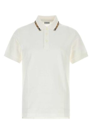 Burberry White Shirt Collar Polo