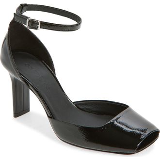 Courr&egrave;ges Peep Toe dOrsay Pump in Black at Nordstrom Rack, Size 9Us / 40Eu