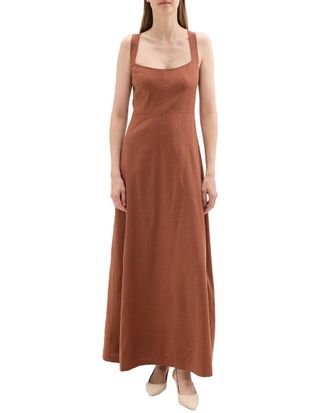 Theory Linen-Blend Maxi Dress