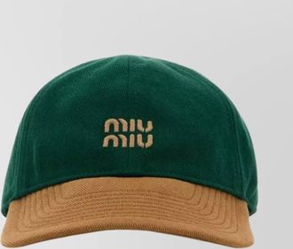 Miu Miu cotton two-tone baseball cap
