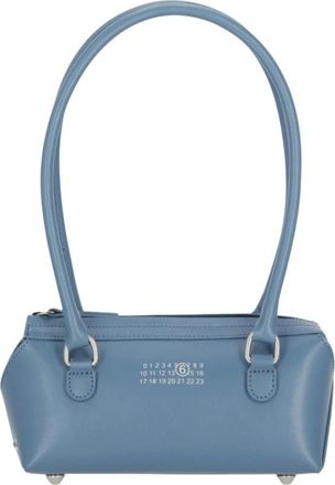 Maison Margiela Tassen, Dames, Blauw, ONE Size, Leer, Bauletto Schoudertas Mini