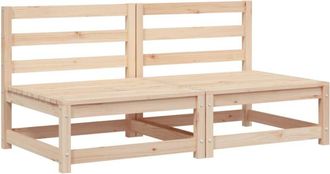 vidaXL Vidaxl - Garden Sofas Armless 2 pcs 70x70x67 cm Solid Wood Pine