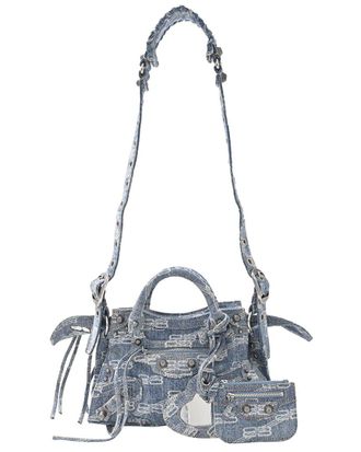 Balenciaga Neo Cagole Xs Logo Print Handbag (Authentic Pre-Loved)