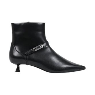 Karl Lagerfeld Pasha Enkellaarsjes - Dames - Schoenen - Zwart - Maat: 35 EU Leer