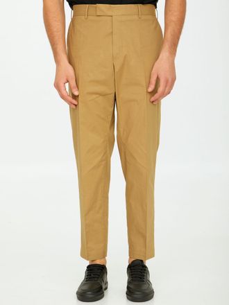 Pantaloni Torino Beige Cotton Trousers