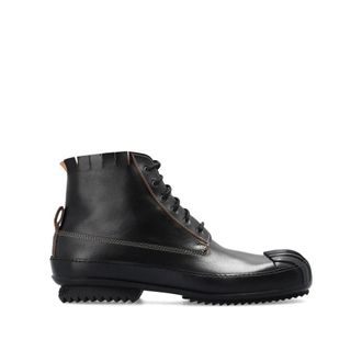 Maison Margiela Lace-up Boots, male, Black, 8 UK, Calfskin Lace-Up Boots