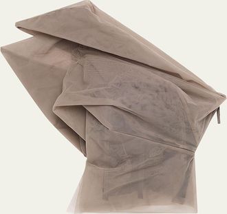 Rick Owens Claudia Sculptural One-Shoulder Tulle Bustier Top