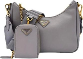 Prada Pre-owned Cross Body Bags, female, Gray, Size: ONE SIZE Pre-owned Vintage Crossbody Bag