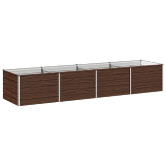 vidaXL Letto Rialzato Da Giardino Nero 320 X 80 X 55 Cm Vidaxl