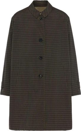 Maison Margiela gekn&ouml;pfter karierter Trenchcoat