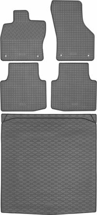 OEM Juego De Alfombrillas De Goma Para Skoda Superb Iii Kombi (2015-2020) + Alfombrilla Para El Maletero
