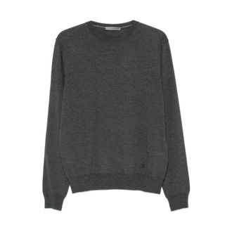 Corneliani Jersey de cuello redondo - Knitwear - Hombre - Gris - 2XL