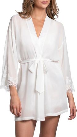 In Bloom by Jonquil Britney Chiffon Wrap Robe in Ivory at Nordstrom, Size X-Small/small