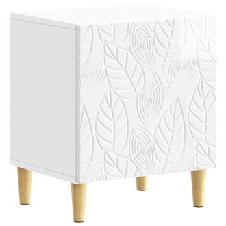 vidaXL Mesita De Noche Blanco Brillante 43 X 34,5 X 50 Cm Vidaxl