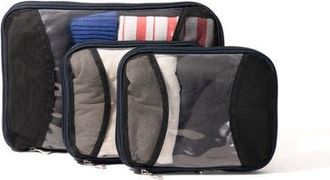 Baggallini 2 Medium / 1 Large Compression Packing Cubes Travel Set in French Navy at Nordstrom