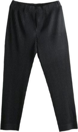 Issey Miyake Homme Plisse Broek - Heren - Straight fit broeken - Zwart - M - Broeken