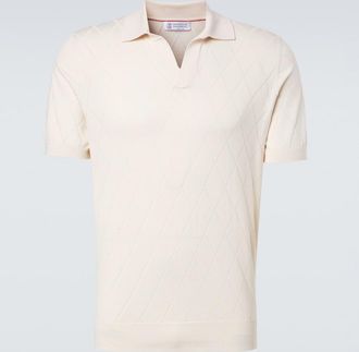 Brunello Cucinelli Knitted cotton polo shirt