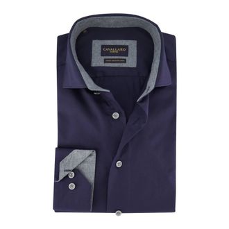 Cavallaro Overhemden, Heren, Blauw, 3Xl, Katoen, Lariano Shirt
