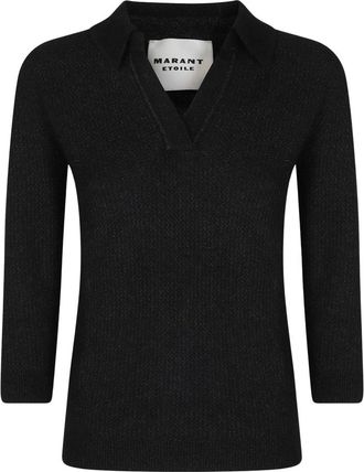 Isabel Marant Nathalie Poloshirt - Dames - Polos - Zwart - XS - Polyester - Tops