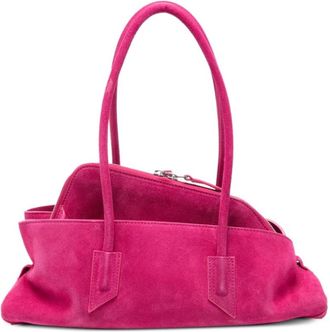 The Attico La Passeggiata Small - Dames - Schoudertassen - Roze - ONE Size - Leer - Tassen