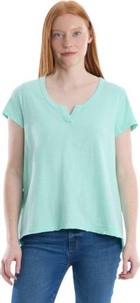 Wilt Short Sleeve Placket Hi-Lo Tee in Cabbage at Nordstrom, Size X-Large