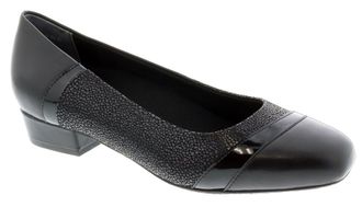 Ros Hommerson Ros Hommerson Tango 74033 Womans Dress Shoe : Black/Lizard 9.5 Wide (D) Slip-On