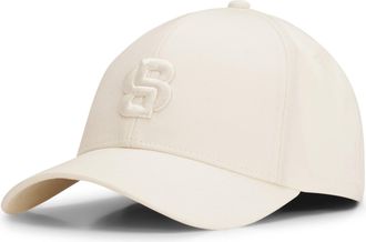 HUGO BOSS Baseball Cap BOSS Zed-B-Icon, weiss (131 wei&szlig;), Twill, Baumwolle, unifarben, Caps Baseball Cap, mit Double-B-Monogramm, Unisex