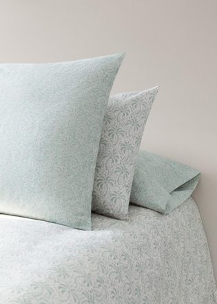 Mango Federa percalle di cotone palme 50x75 cm verde pastello - Home - 50x75cm - MANGO HOME