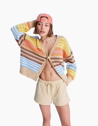 Roxy Womens Roxy Womens Surf Stoked Beach Shorts - Grey - Size: 10/8/10