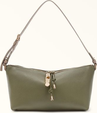 Furla Debby Shoulder Bag Avocado Green Night Calf Leather + Colourblock Sydney Calf Leather Woman