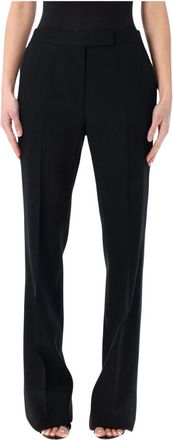 Tom Ford Sharp Grain de Poudre Tailored Tuxedo Rechte Broek - Dames - Straight fit broeken - Zwart - 2XS - Wol - Broeken