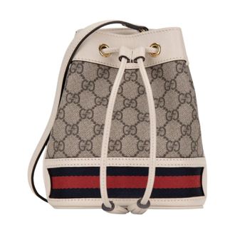 Gucci Bucket Bags - Dames - Tassen - Beige - Maat: ONE Size Leer