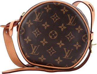 Louis Vuitton Brown Monogram Canvas Boite Chapeau Souple Bag Pm (Authentic Pre-Loved)
