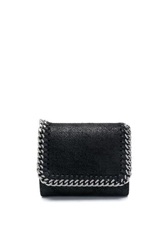 Stella McCartney small Falabella flap wallet - Black