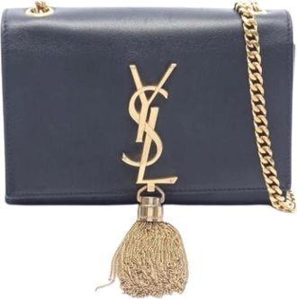 Saint Laurent Pre-owned Cross Body Bags, female, Black, Size: ONE SIZE Pre-owned Vintage Crossbody Bag