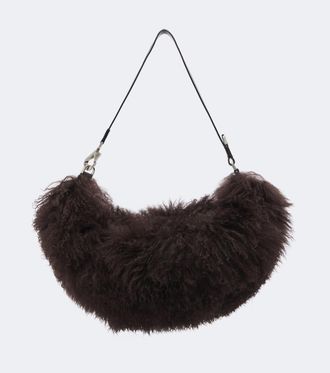 Christophe Lemaire Quiver Clip shearling shoulder bag