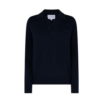 MC2 Saint Barth V-neck Knitwear, female, Blue, Size: S Eze V-neck Sweater