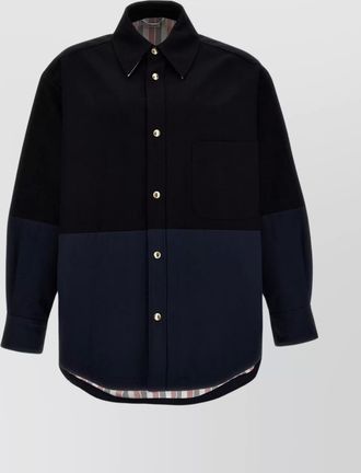 Thom Browne snap combo chest pocket overshirt