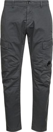 C.P. Company C.p. Company, Broeken, Heren, Grijs, L, Katoen, Lens Sateen Cargo Broek