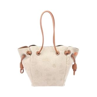 Loewe Pre-owned Bucket Bags, female, Beige, Size: ONE SIZE Pre-owned Flamenco Handbag