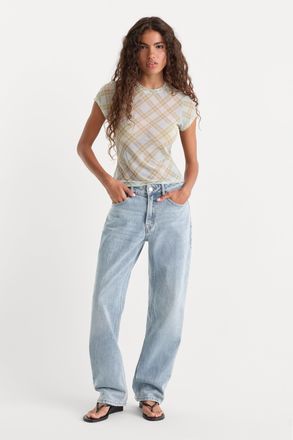 Good American Womens Good Petite 90s Jeans | Indigo, Size 12 | Good American by Khlo&Egrave; Kardashian