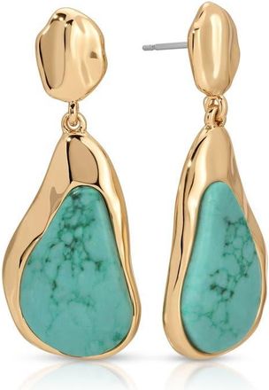 Ettika Hidden Stone Molten Drop Earrings in Turquoise at Nordstrom
