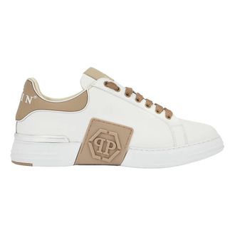 Philipp Plein Schoenen, unisex, Wit, 41 EU, Leer, Phantom Kick$ Lo-Top Sneakers