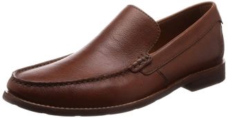 Clarks Pace Barnes Leather Shoes in Dark Tan Standard Fit Size 8.5