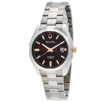 Bulova Surveyor Automatic Red Dial Mens Watch 98B422
