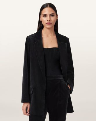 AllSaints Aleida Velvet Blazer