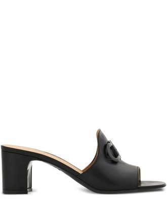 Ferragamo 50mm Gancini sandals - women - Goat Skin/Lambskin/Calf Leather - 10.5C - Black