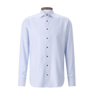 Stenstr&ouml;ms Formele Overhemden - Heren - Zakelijke Overhemden - Blauw - 4XL - Katoen - Overhemden