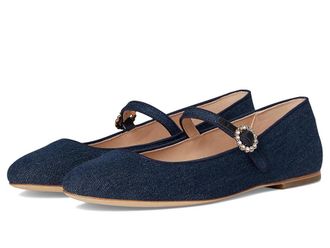 Jack Rogers Mizzy Mary Jane - Velvet Womens Sandals Blue : 6.5 M